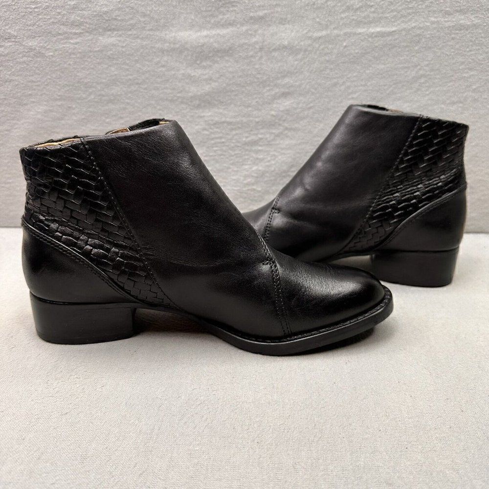 Ariat Spat Womens Size 6 (B) Ankle Boots Black Leather Pull On Snap Closure - Picture 5 of 8